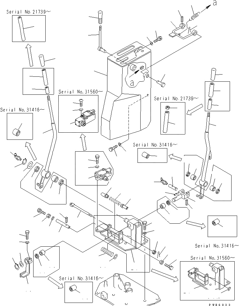 Схема запчастей Komatsu D155C-1P-ZZ - КРЮК И HI-НИЗ. РЫЧАГ УПРАВЛ-Я (ДЛЯ ЛЕБЕДКА) РАБОЧЕЕ ОБОРУДОВАНИЕ
