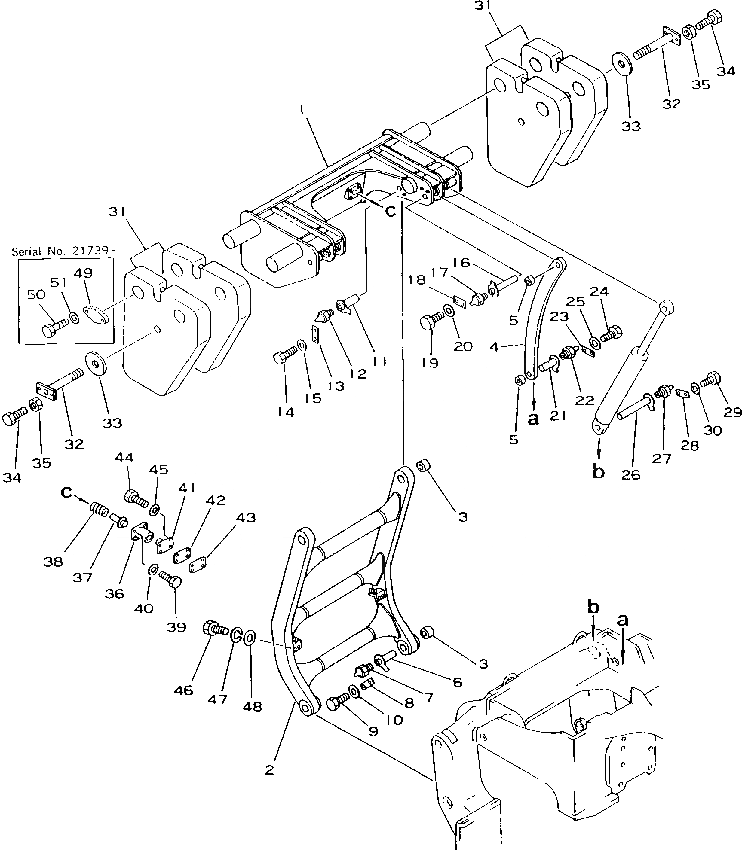 Схема запчастей Komatsu D155C-1P-ZZ - ПРОТИВОВЕС РАБОЧЕЕ ОБОРУДОВАНИЕ