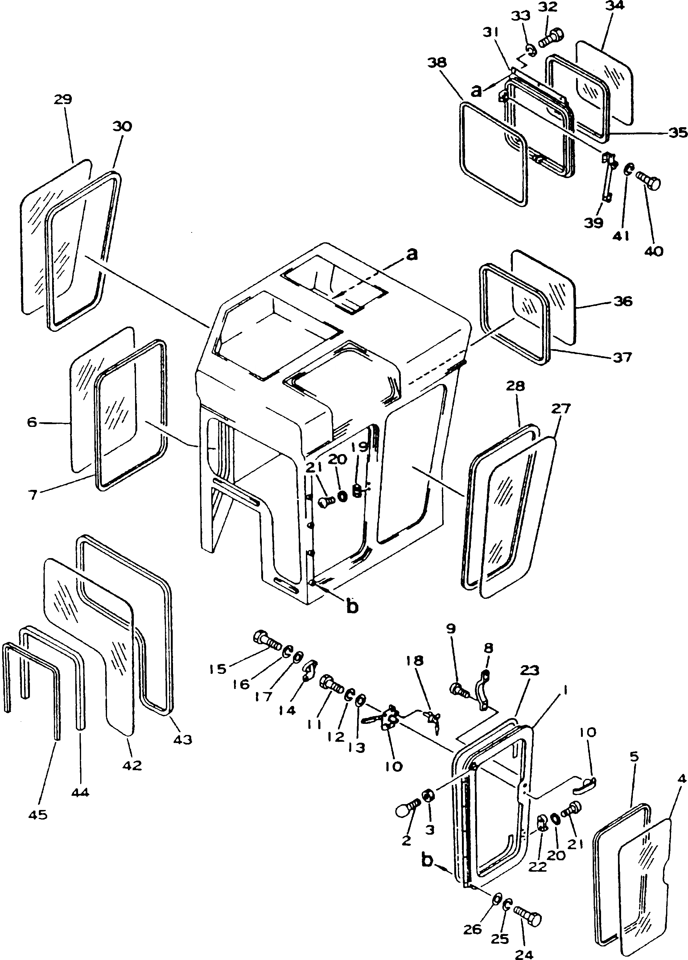 Схема запчастей Komatsu D155C-1P-ZZ - КАБИНА (/) (ДЛЯ YUGOSLAVIA)(№9-) ОПЦИОННЫЕ КОМПОНЕНТЫ