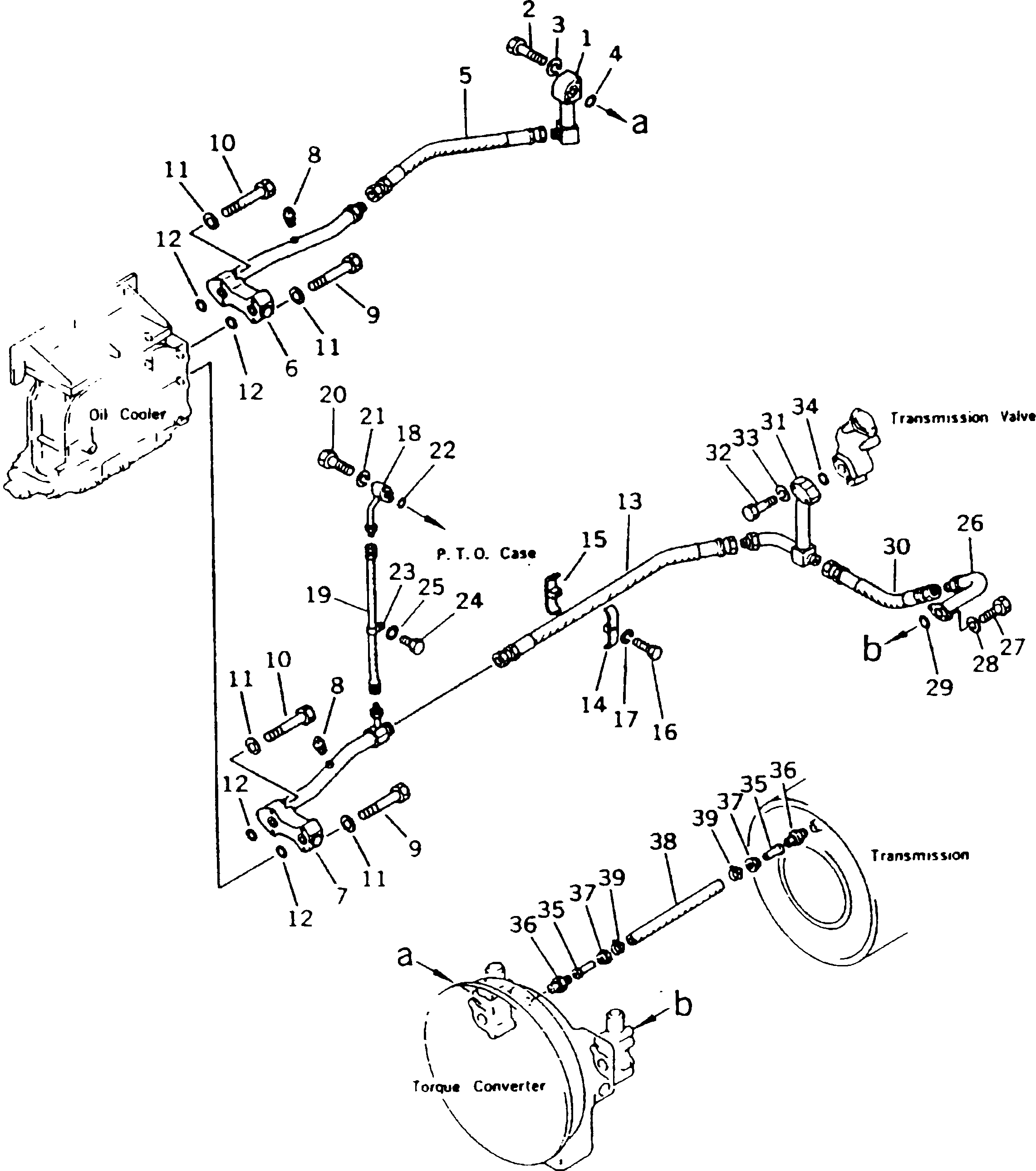 Схема запчастей Komatsu D155C-1P-ZZ - ГИДРОТРАНСФОРМАТОР ТРУБЫ (ДЛЯ ПОДОГРЕВ. РАКЕТНОГО ТИПА)(№9-) ПОДОГРЕВ. РАКЕТНОГО ТИПА 