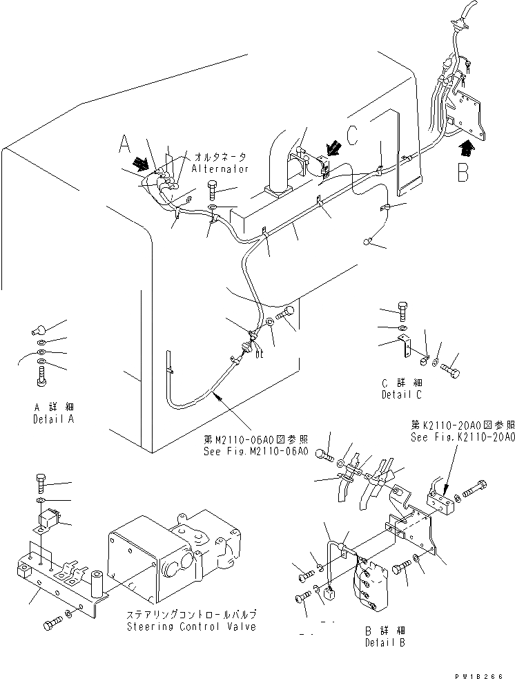 Схема запчастей Komatsu D155C-1P - ОТСЕК ДВИГАТЕЛЯ КАБЕЛЬ (ДЛЯ ДВИГАТЕЛЬ)(№78-) ЭЛЕКТРИКА