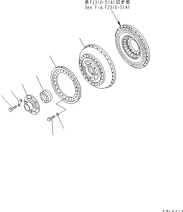Схема запчастей Komatsu D155C-1P - КОРПУС ГИДРОТРАНСФОРМАТОРА(№-) СИЛОВАЯ ПЕРЕДАЧА И КОНЕЧНАЯ ПЕРЕДАЧА