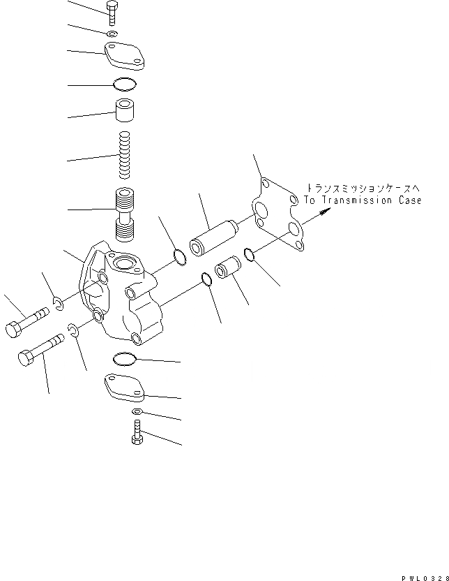 Схема запчастей Komatsu D155C-1P - СМАЗЫВ. КЛАПАН(№-) СИЛОВАЯ ПЕРЕДАЧА И КОНЕЧНАЯ ПЕРЕДАЧА