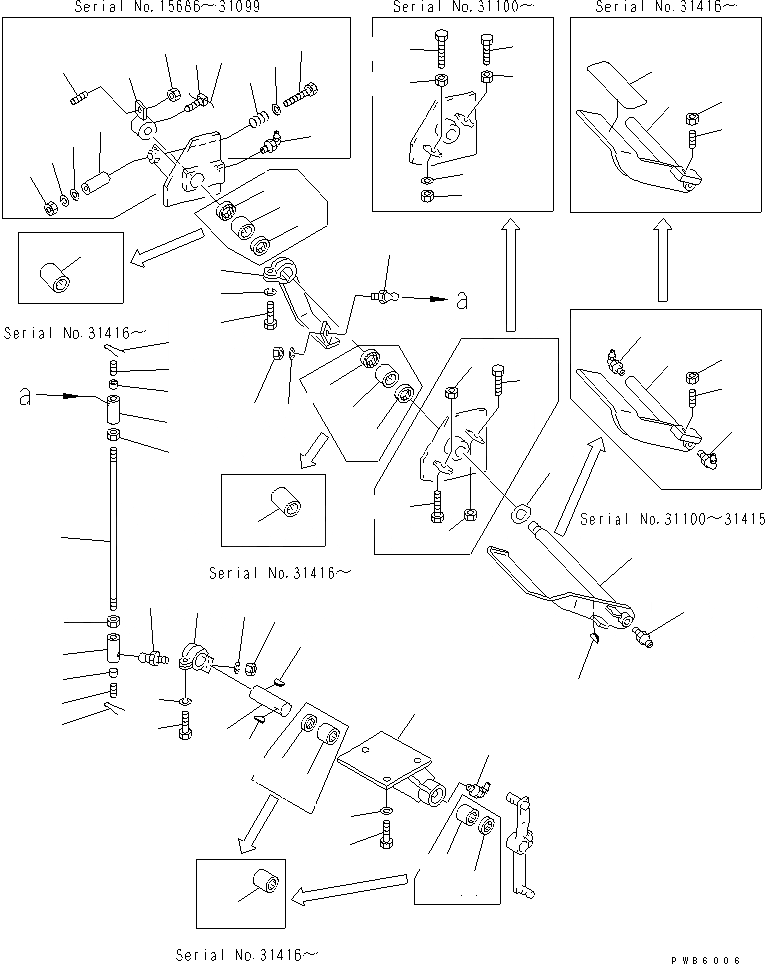 Схема запчастей Komatsu D155C-1P - ПЕДАЛЬ ЗАМЕДЛИТЕЛЯ ОБОРОТОВ(№8-7) КАБИНА ОПЕРАТОРА И СИСТЕМА УПРАВЛЕНИЯ