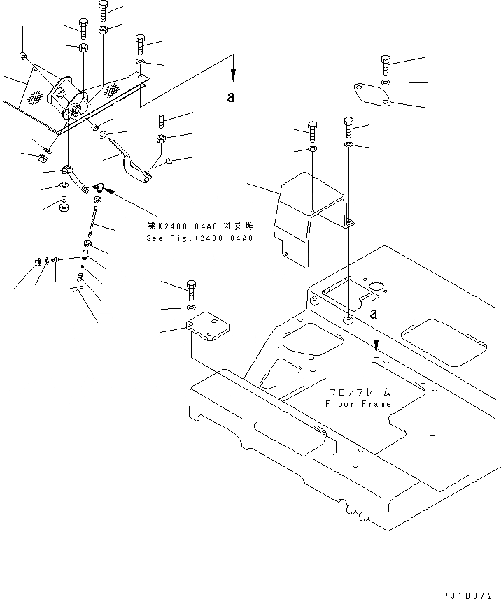 Схема запчастей Komatsu D155C-1P - ПЕДАЛЬ ЗАМЕДЛИТЕЛЯ ОБОРОТОВ(№7-) КАБИНА ОПЕРАТОРА И СИСТЕМА УПРАВЛЕНИЯ