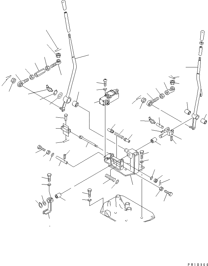 Схема запчастей Komatsu D155C-1P - КРЮК И РЫЧАГ УПРАВЛЕНИЯ ПОДЪЕМОМ-ОПУСК.(№7-) КАБИНА ОПЕРАТОРА И СИСТЕМА УПРАВЛЕНИЯ