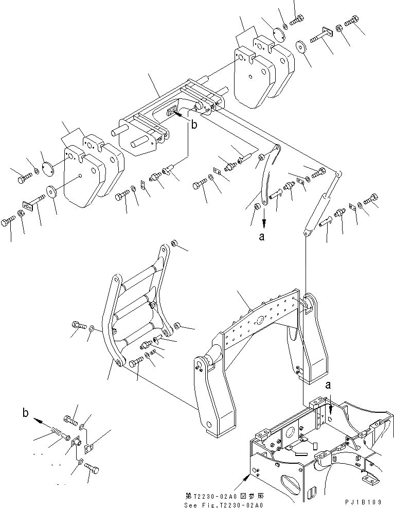 Схема запчастей Komatsu D155C-1P - ПРОТИВОВЕС (ДЛЯ ДВИГАТЕЛЬ) РАБОЧЕЕ ОБОРУДОВАНИЕ