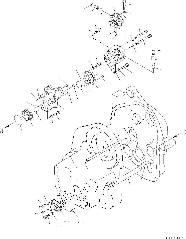 Схема запчастей Komatsu D155C-1P - ЛЕБЕДКА (/9) РАБОЧЕЕ ОБОРУДОВАНИЕ