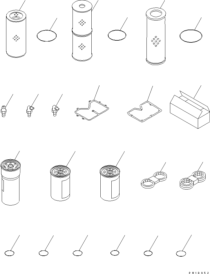 Схема запчастей Komatsu D155C-1P - ЗАП. ЧАСТИ (ДЛЯ ДВИГАТЕЛЬ)(№78-) АКСЕССУАРЫ