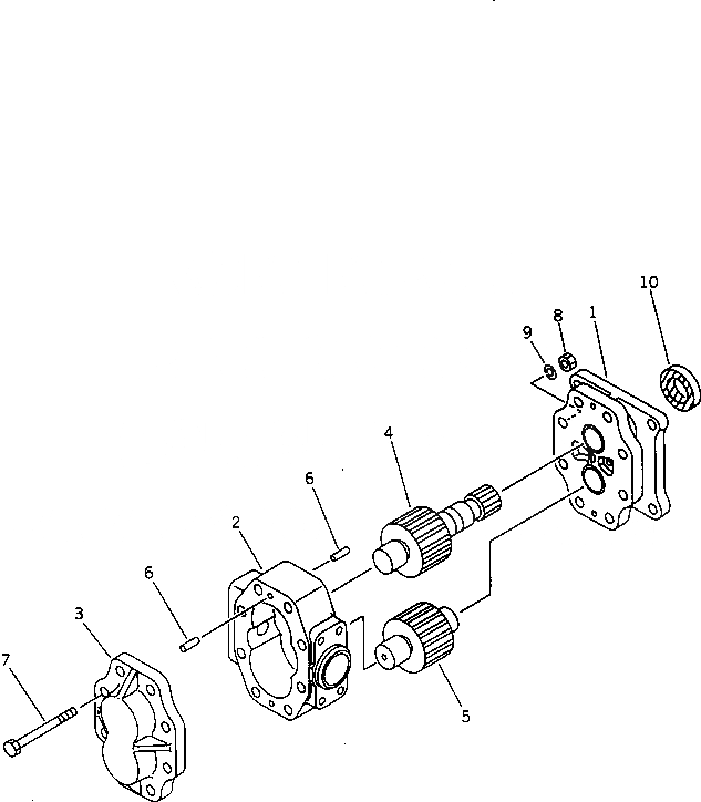 Схема запчастей Komatsu D155C-1P - НАСОС РУЛЕВ. УПРАВЛ-Я ОСНОВН. КОМПОНЕНТЫ И РЕМКОМПЛЕКТЫ