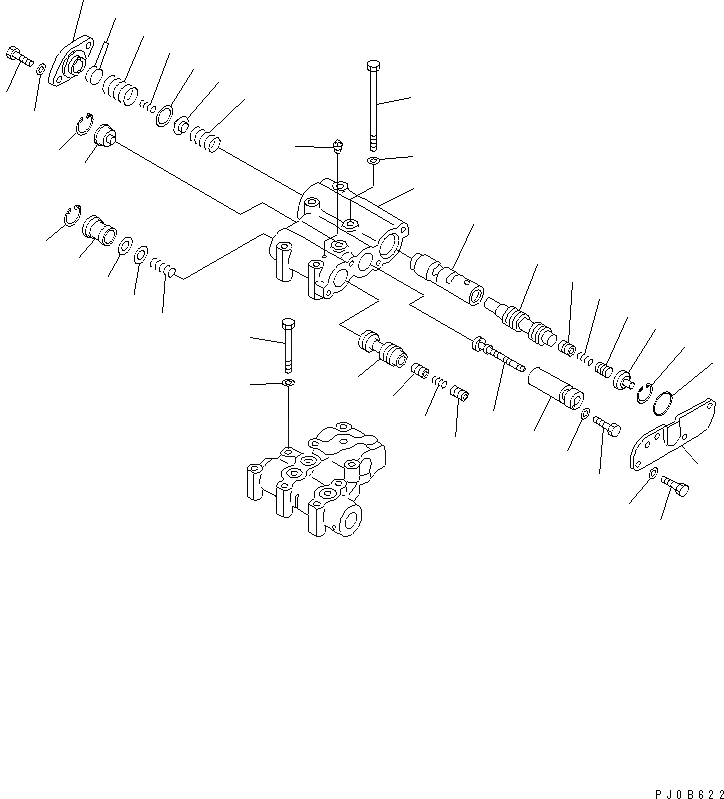 Схема запчастей Komatsu D155C-1D - УПРАВЛЯЮЩ. КЛАПАН (ВЕРХН.) СИЛОВАЯ ПЕРЕДАЧА И КОНЕЧНАЯ ПЕРЕДАЧА