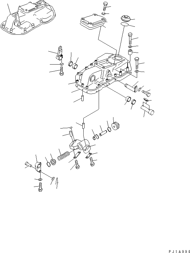 Схема запчастей Komatsu D155C-1D - УСИЛИТЕЛЬ ТОРМОЗА СИЛОВАЯ ПЕРЕДАЧА И КОНЕЧНАЯ ПЕРЕДАЧА