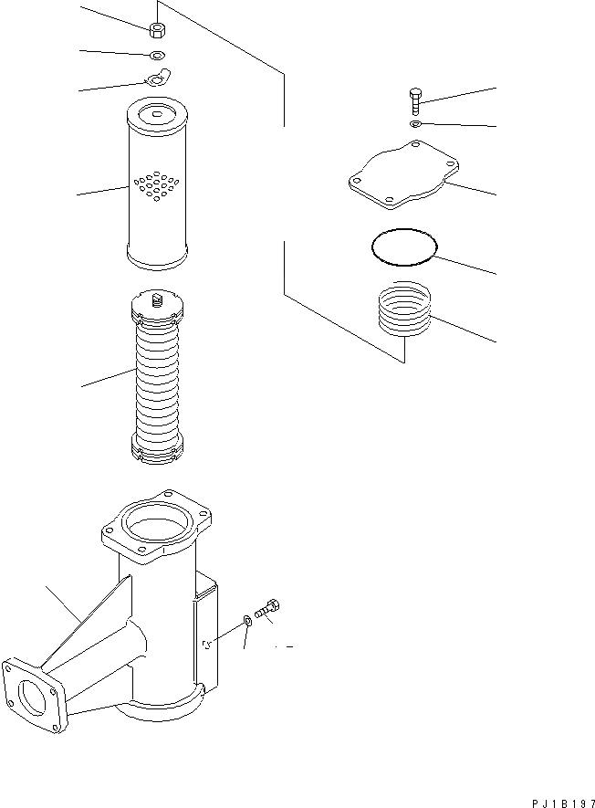 Схема запчастей Komatsu D155C-1D - ФИЛЬТР РУЛЕВ. УПРАВЛ-Я СИЛОВАЯ ПЕРЕДАЧА И КОНЕЧНАЯ ПЕРЕДАЧА