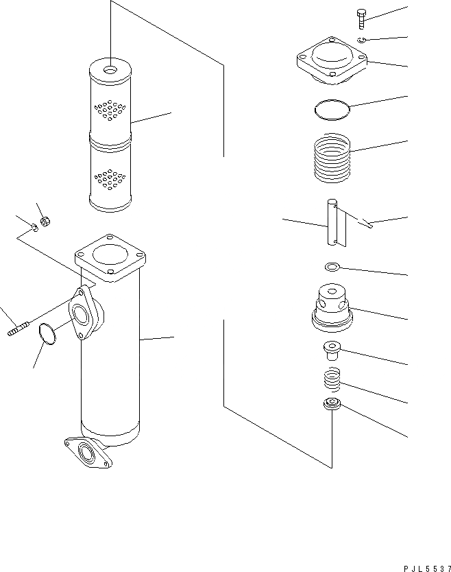Схема запчастей Komatsu D155C-1D - ПРОТИВОВЕС ФИЛЬТР. ЧАСТИ КОРПУСА