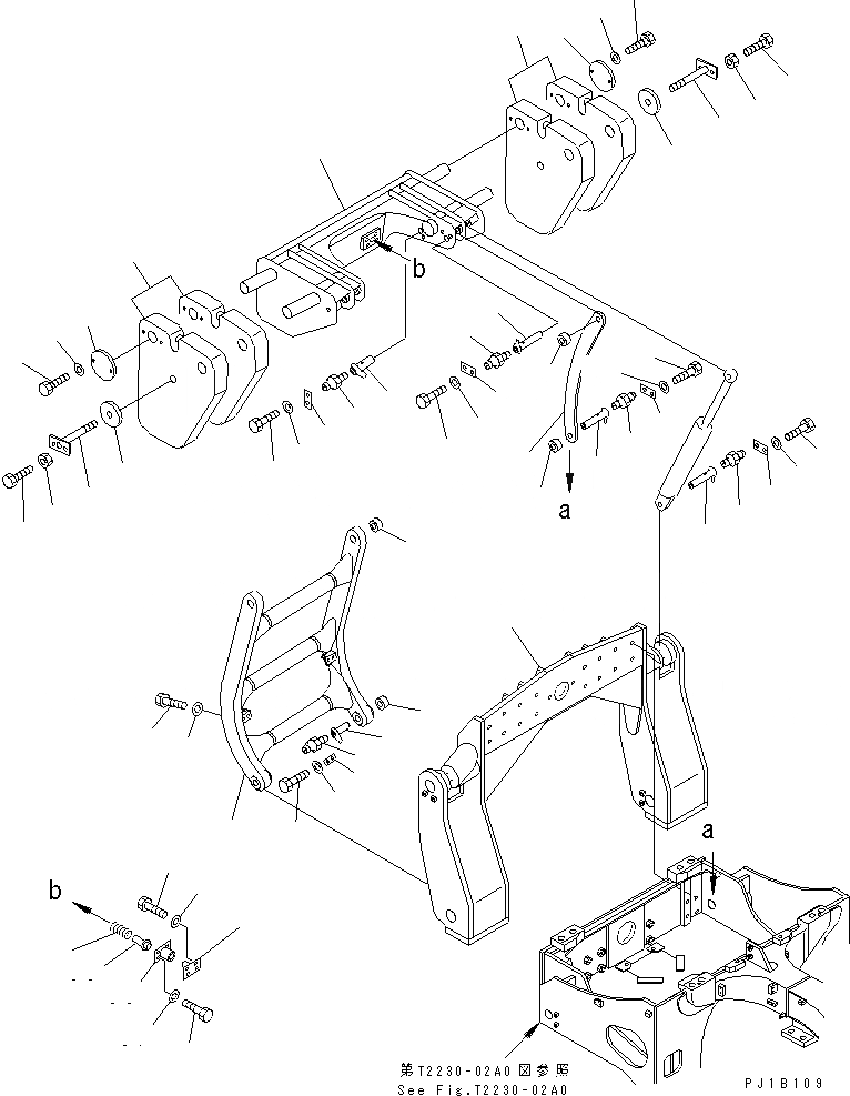 Схема запчастей Komatsu D155C-1D - ПРОТИВОВЕС РАБОЧЕЕ ОБОРУДОВАНИЕ