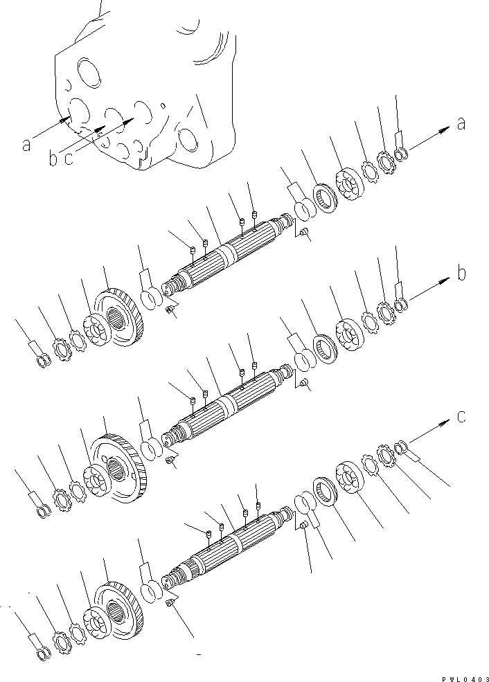 Схема запчастей Komatsu D155C-1D - ЛЕБЕДКА РАБОЧЕЕ ОБОРУДОВАНИЕ