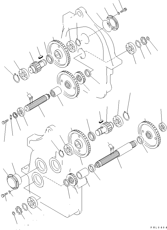 Схема запчастей Komatsu D155C-1D - ЛЕБЕДКА РАБОЧЕЕ ОБОРУДОВАНИЕ
