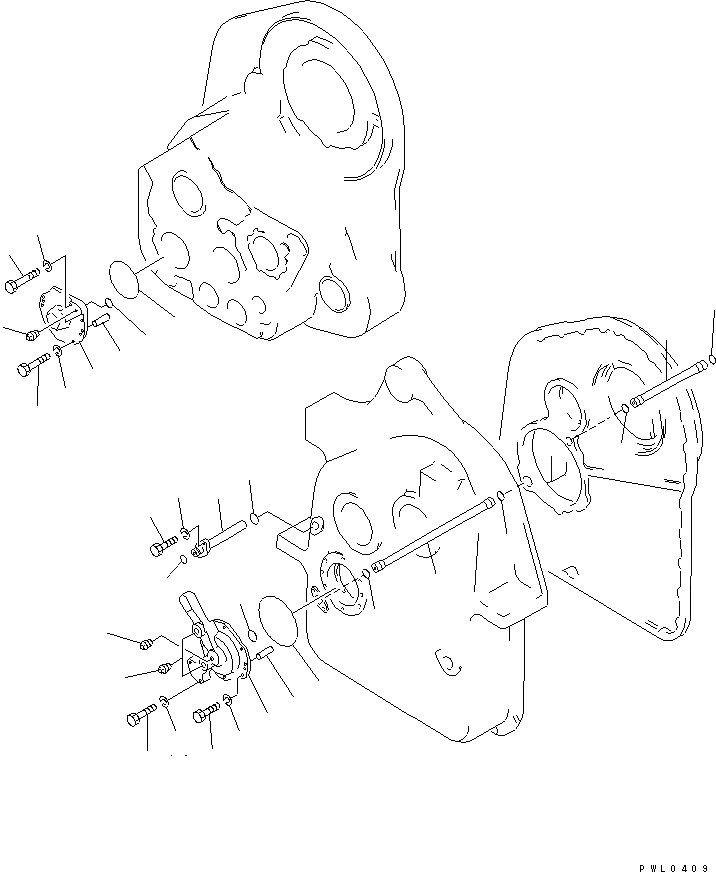 Схема запчастей Komatsu D155C-1D - ЛЕБЕДКА РАБОЧЕЕ ОБОРУДОВАНИЕ