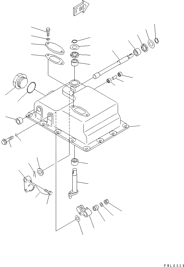 Схема запчастей Komatsu D155C-1 - КРЫШКА УПРАВЛЯЮЩЕГО КЛАПАНА (/)(№-) СИЛОВАЯ ПЕРЕДАЧА И КОНЕЧНАЯ ПЕРЕДАЧА