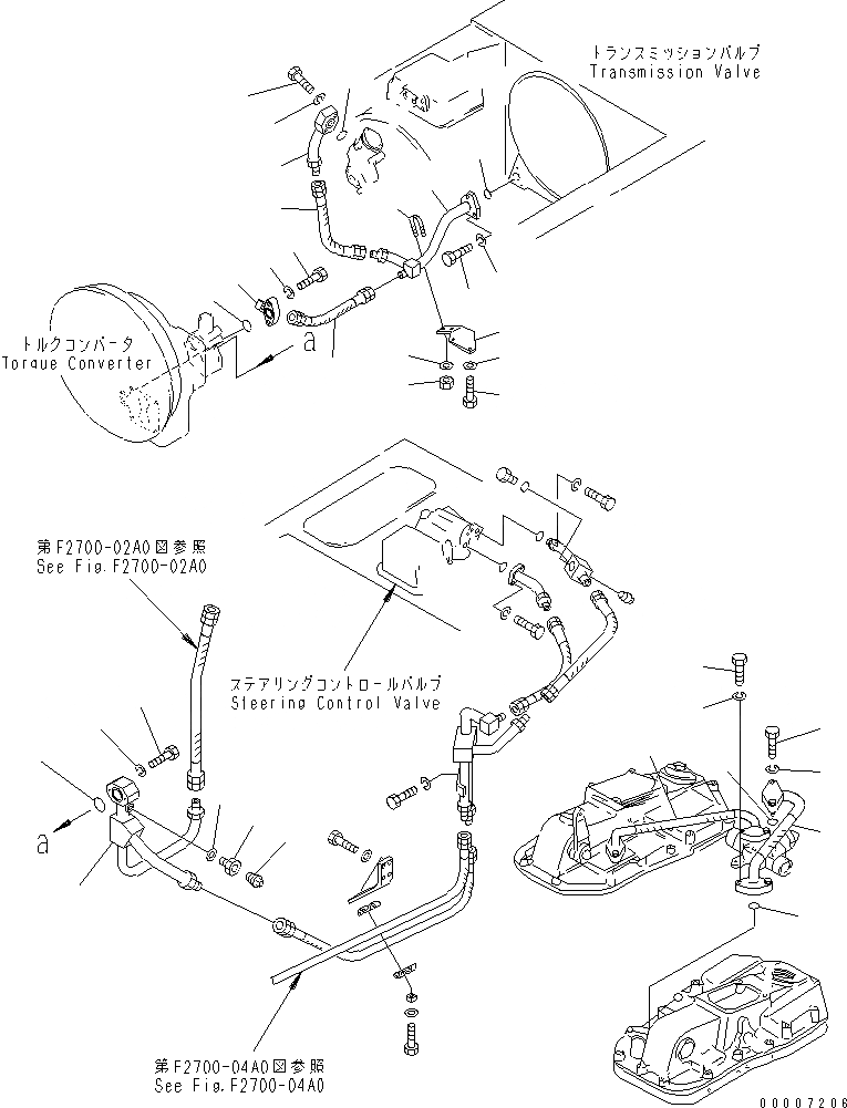 Схема запчастей Komatsu D155C-1 - ГИДРАВЛИКА РУЛ. УПРАВЛЕНИЯ (ВОЗВРАТ. ЛИНИЯ) (ДЛЯ ДВИГАТЕЛЬ)(№8-) СИЛОВАЯ ПЕРЕДАЧА И КОНЕЧНАЯ ПЕРЕДАЧА
