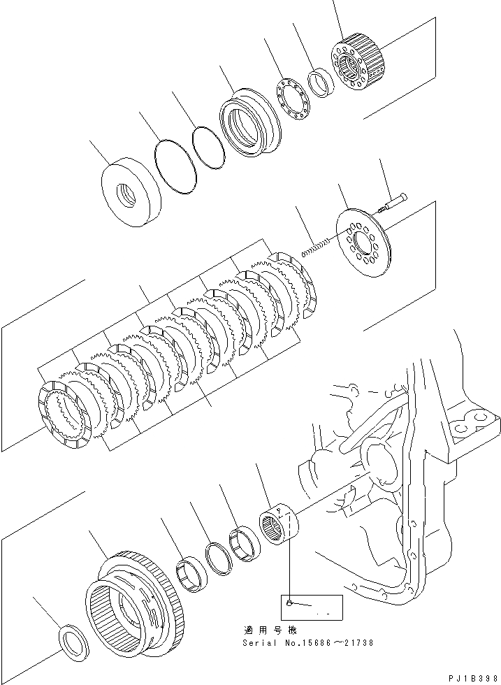Схема запчастей Komatsu D155C-1 - МУФТА ЛЕБЕДКИ (/) РАБОЧЕЕ ОБОРУДОВАНИЕ