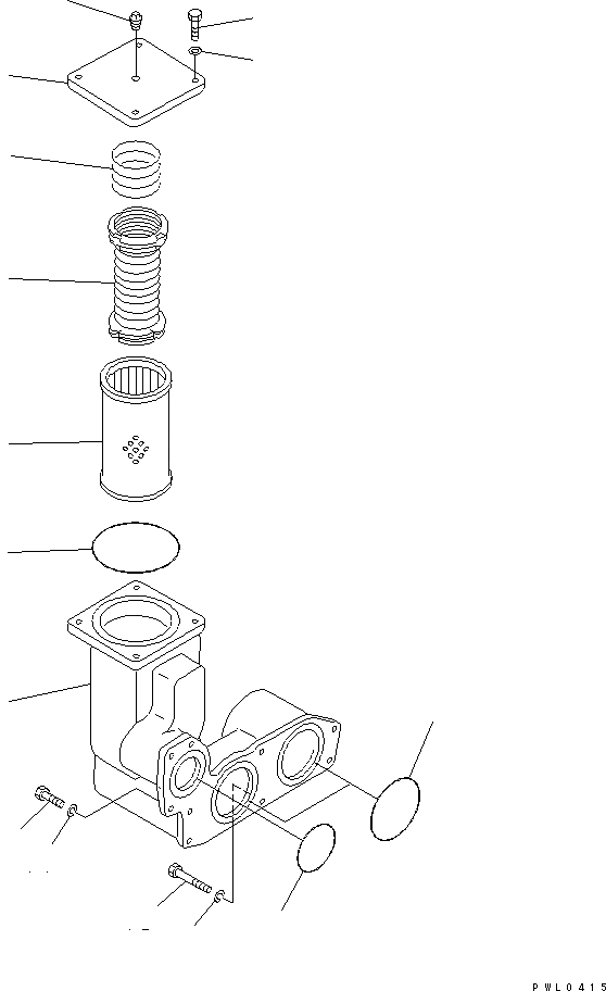 Схема запчастей Komatsu D155C-1 - ФИЛЬТР ЛЕБЕДКИ РАБОЧЕЕ ОБОРУДОВАНИЕ