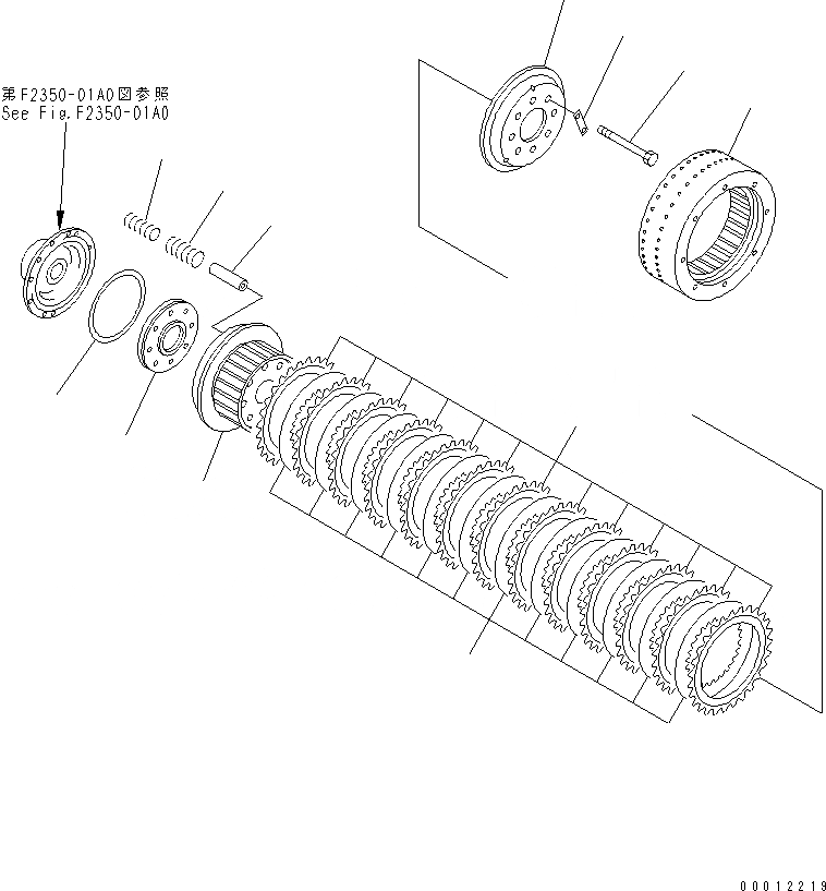 Схема запчастей Komatsu D155C-1 - БОРТОВ. ФРИКЦИОН(№8-) СИЛОВАЯ ПЕРЕДАЧА И КОНЕЧНАЯ ПЕРЕДАЧА