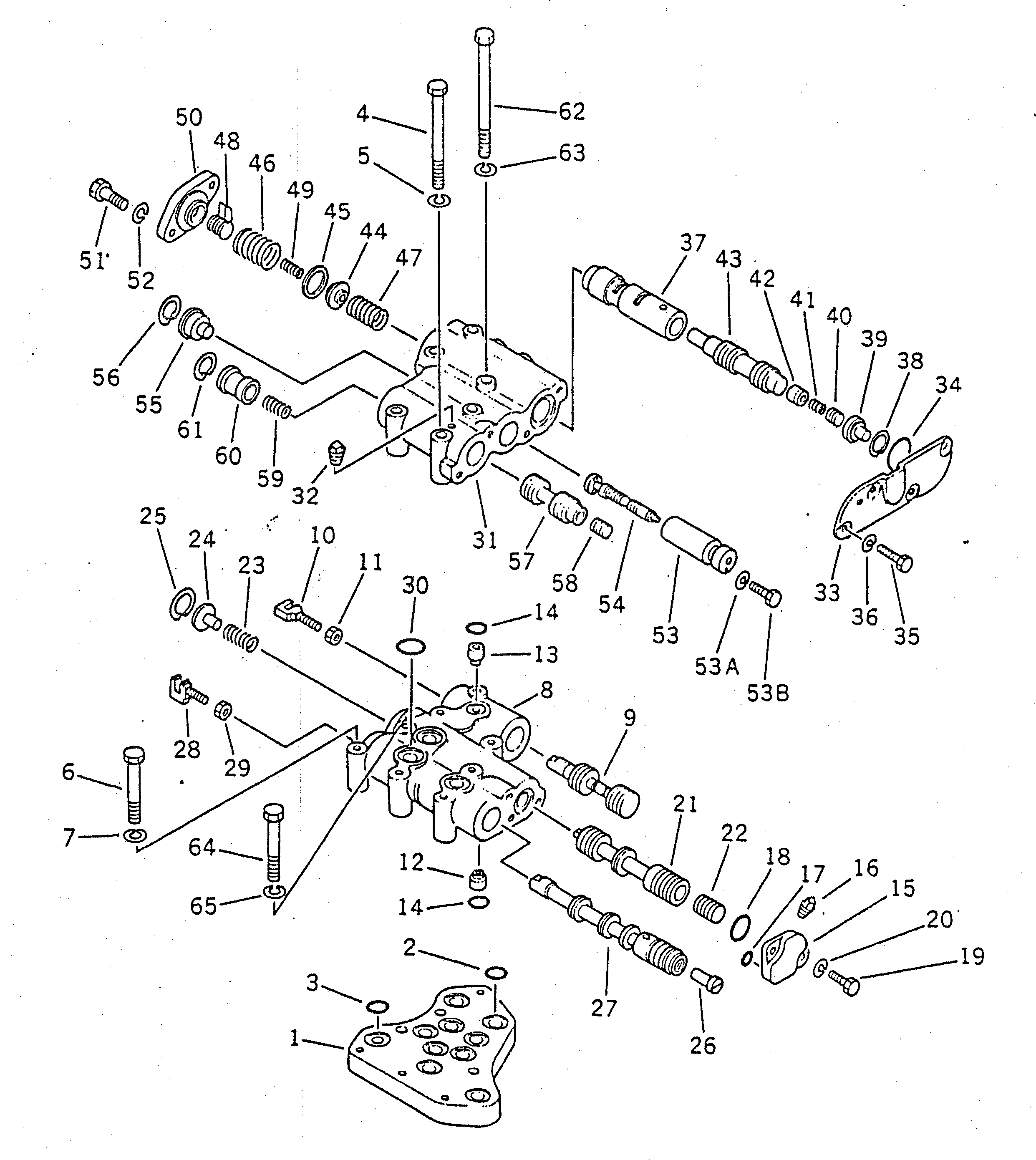 Схема запчастей Komatsu D155S-1 - КЛАПАН УПРАВЛЕНИЯ ТРАНСМИССИЕЙ (/) ГИДРОТРАНСФОРМАТОР И ТРАНСМИССИЯ