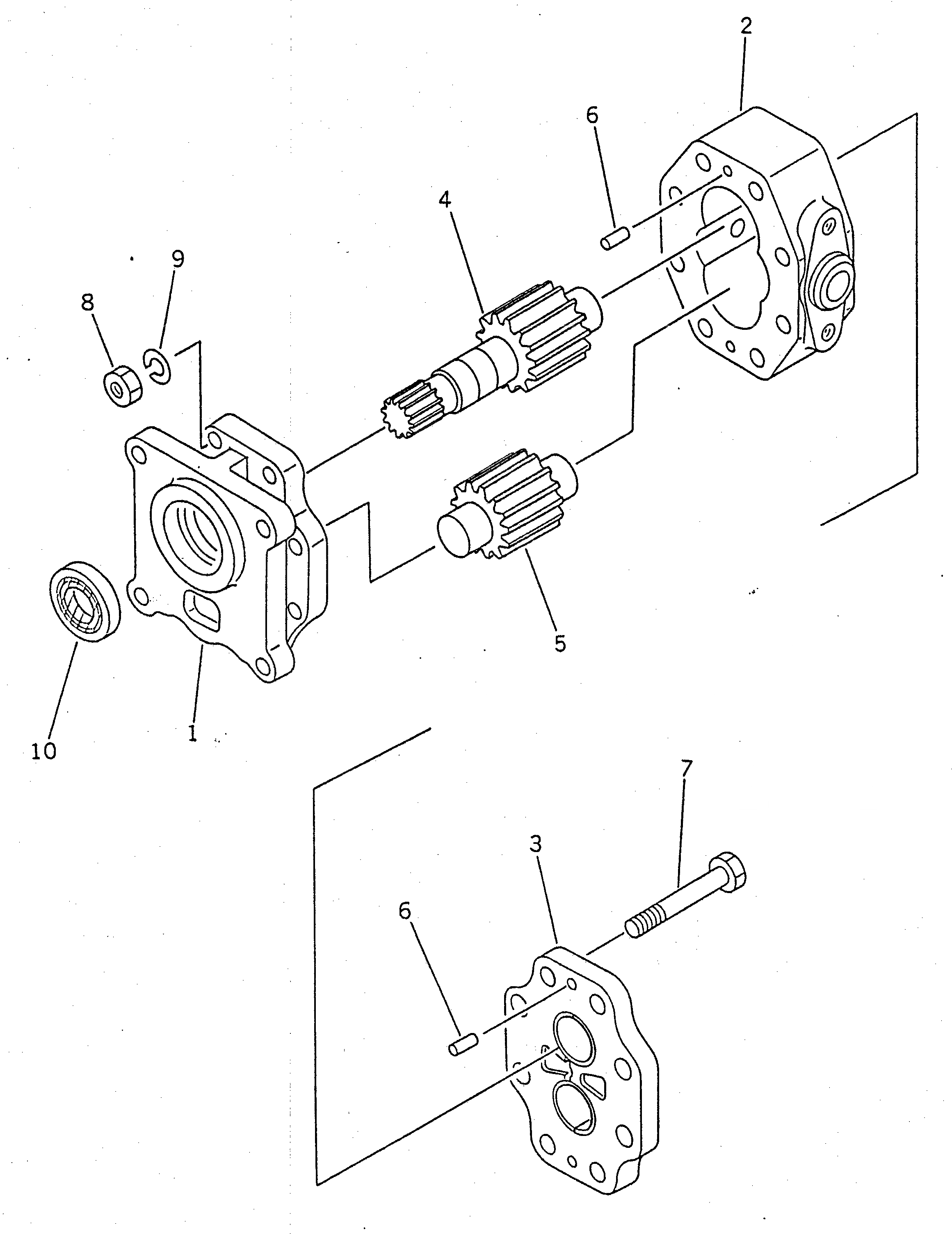 Схема запчастей Komatsu D155S-1 - НАСОС ТРАНСМИССИИ(№.-) ГИДРОТРАНСФОРМАТОР И ТРАНСМИССИЯ