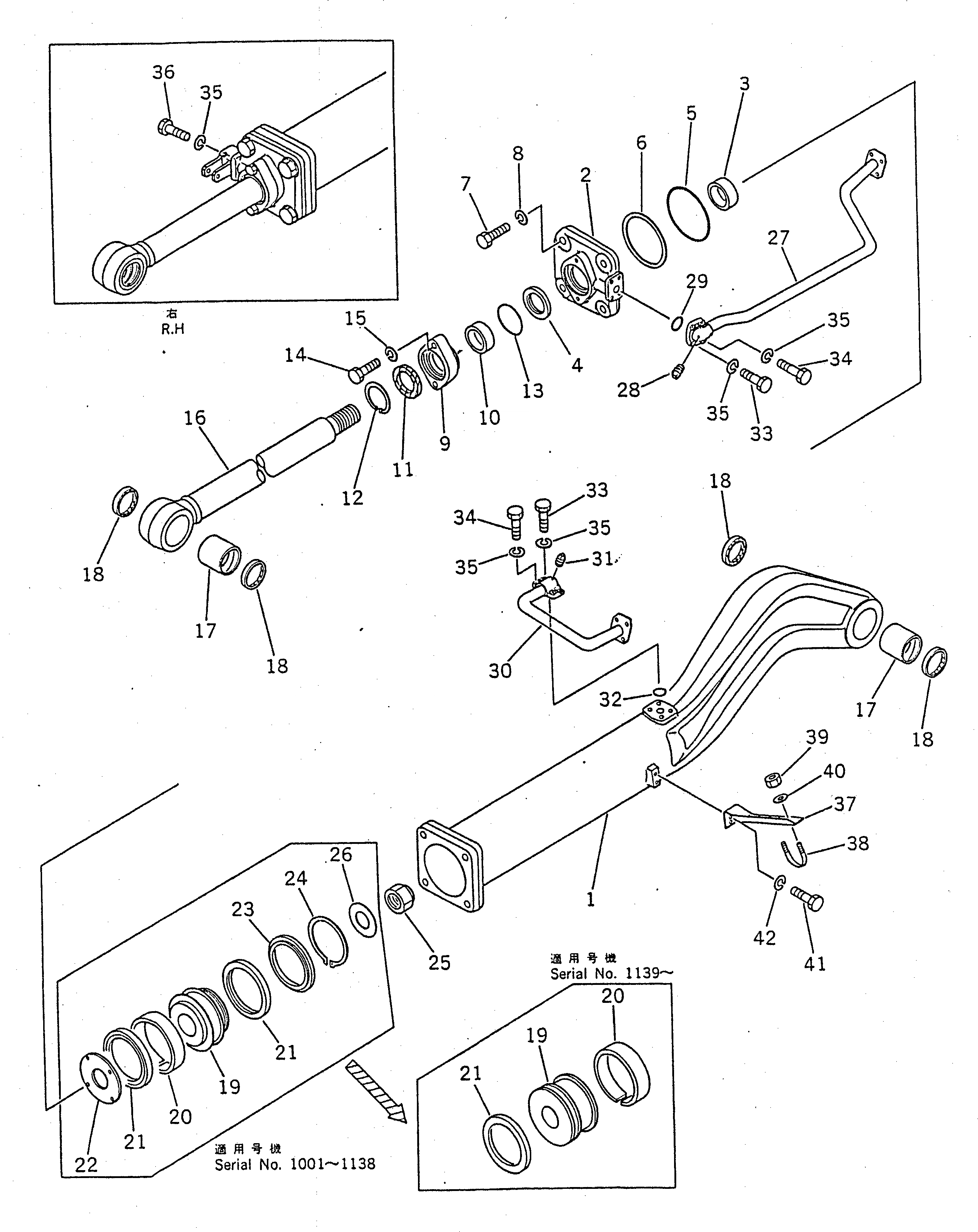 Схема запчастей Komatsu D155S-1 - ГИДРОЦИЛИНДР КОВША УПРАВЛ-Е РАБОЧИМ ОБОРУДОВАНИЕМ