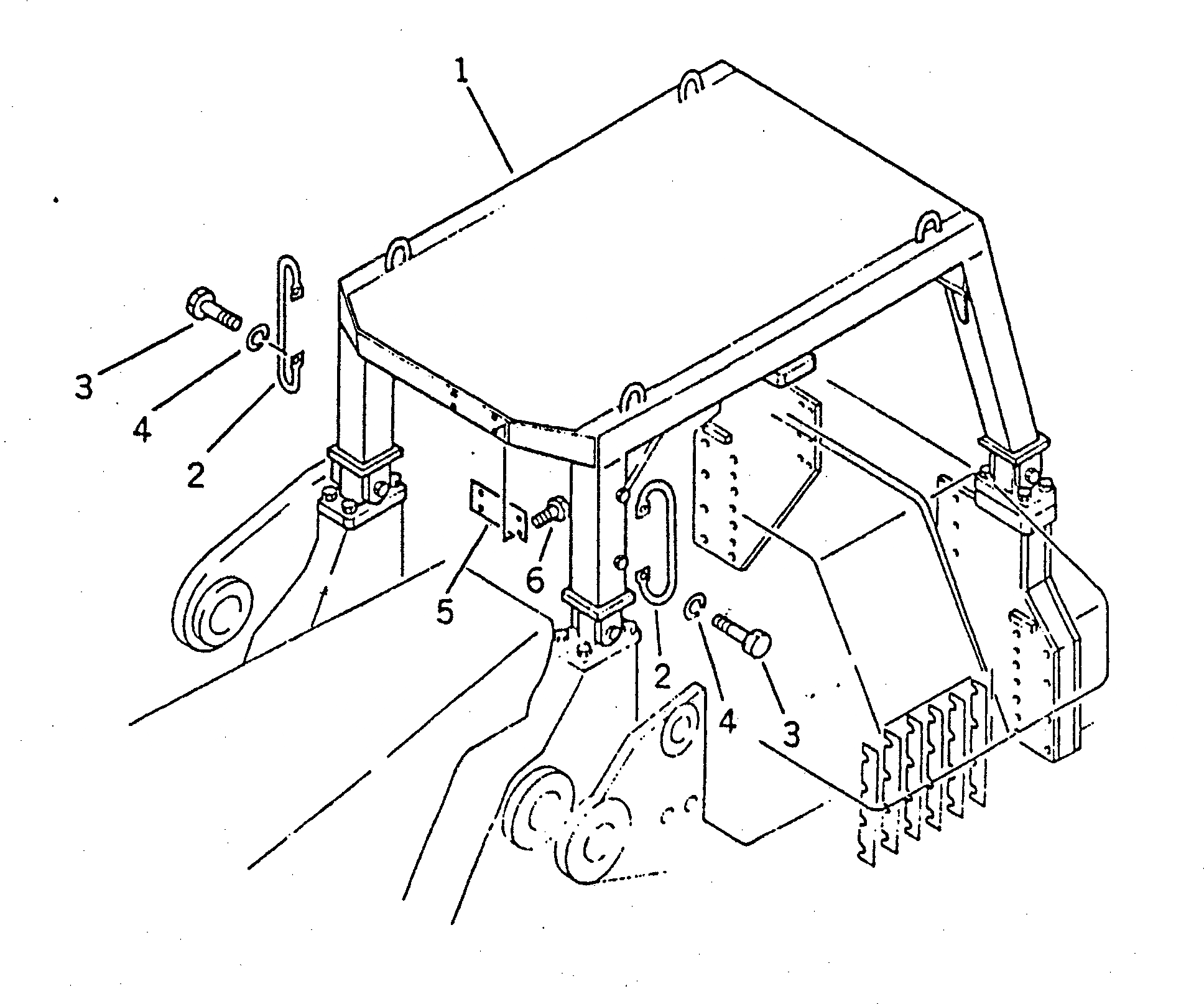 Схема запчастей Komatsu D155S-1 - R.O.P.S.(№-) ОПЦИОННЫЕ КОМПОНЕНТЫ