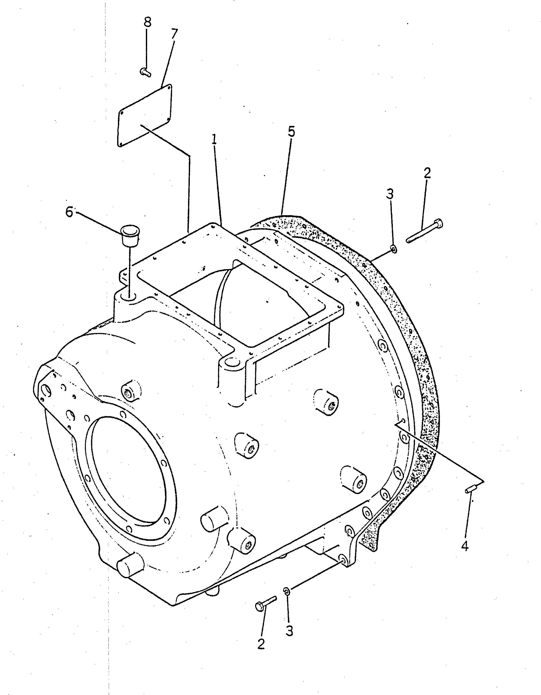 Схема запчастей Komatsu D155S-1 - КОРПУС ТРАНСМИССИИ ГИДРОТРАНСФОРМАТОР И ТРАНСМИССИЯ