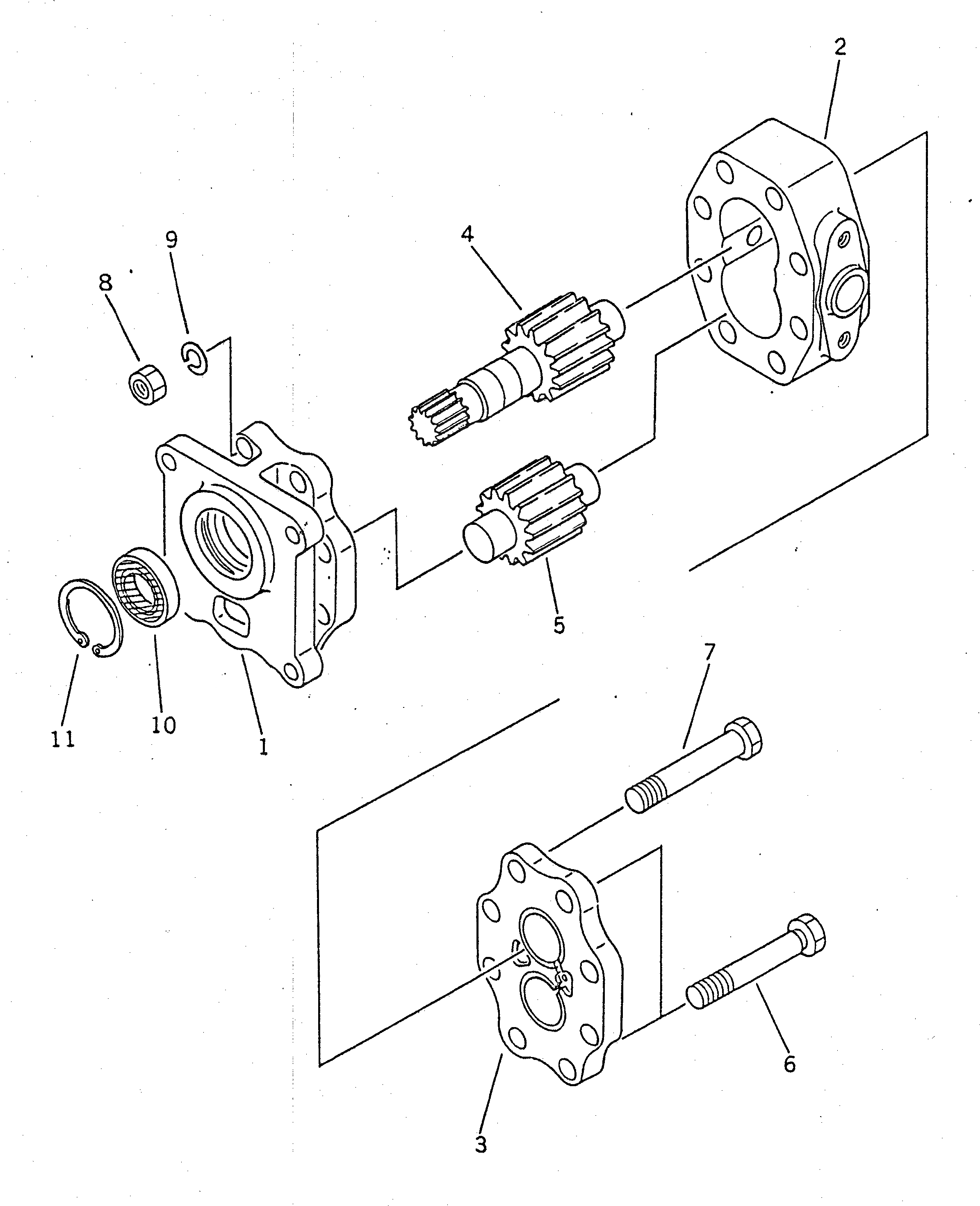 Схема запчастей Komatsu D155S-1 - НАСОС ТРАНСМИССИИ(№-.) ГИДРОТРАНСФОРМАТОР И ТРАНСМИССИЯ