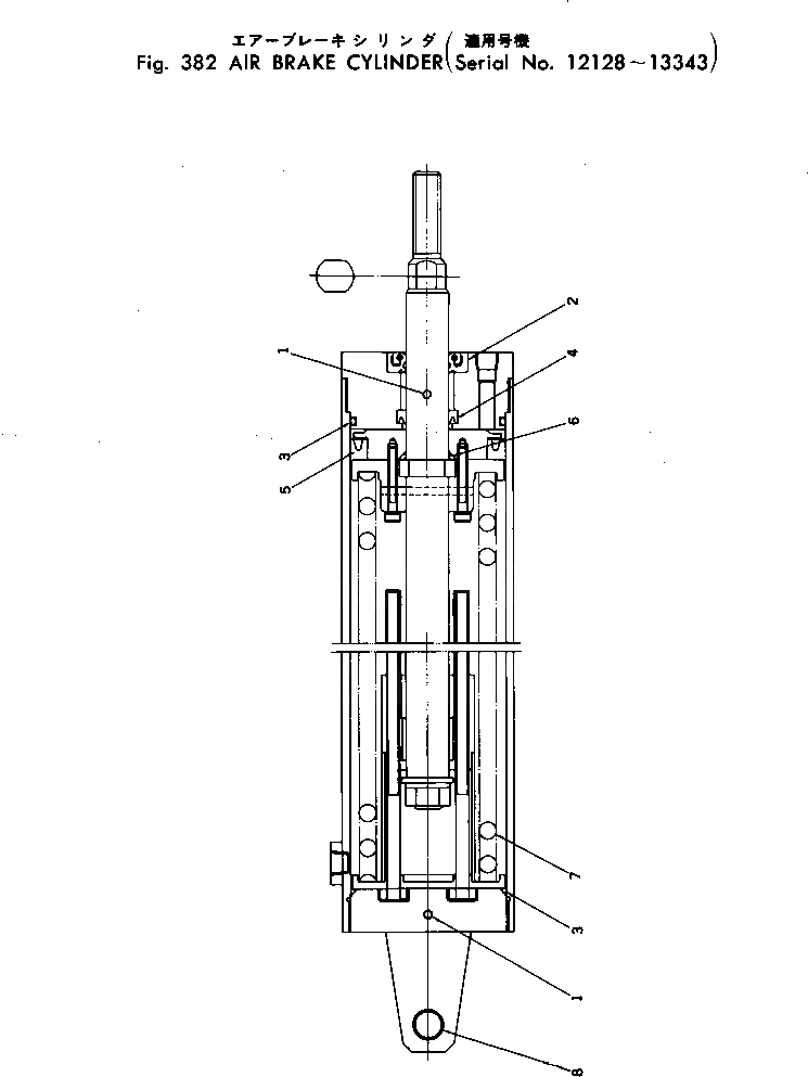 Схема запчастей Komatsu D155W-1 - ВОЗД. ТОРМОЗН. ЦИЛИНДР(№8-) СИСТЕМАУПРАВЛЕНИЯ ПОВОРОТОМ И КОНЕЧНАЯ ПЕРЕДАЧА