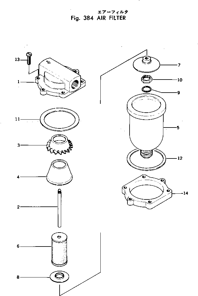 Схема запчастей Komatsu D155W-1 - ВОЗД. ФИЛЬТР. СИСТЕМАУПРАВЛЕНИЯ ПОВОРОТОМ И КОНЕЧНАЯ ПЕРЕДАЧА