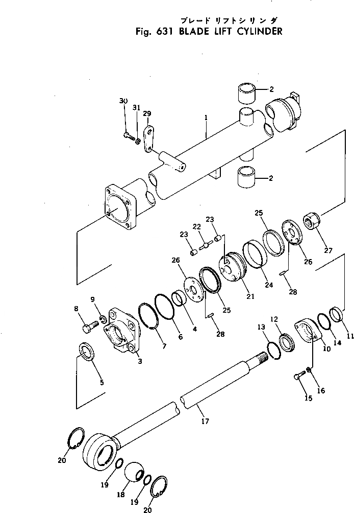 Схема запчастей Komatsu D155W-1 - ЦИЛИНДР ПОДЪЕМА ОТВАЛА УПРАВЛ-Е РАБОЧИМ ОБОРУДОВАНИЕМ