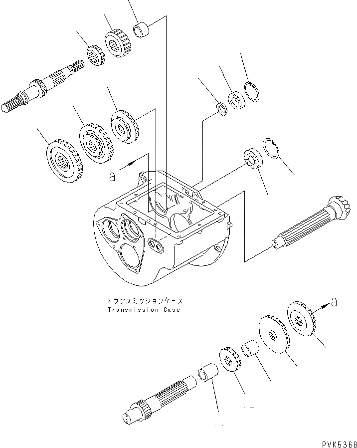 Схема запчастей Komatsu D20A-7-M - ТРАНСМИССИЯ (ДЛЯ ДЛЯESTY) (BARE) СИЛОВАЯ ПЕРЕДАЧА И КОНЕЧНАЯ ПЕРЕДАЧА