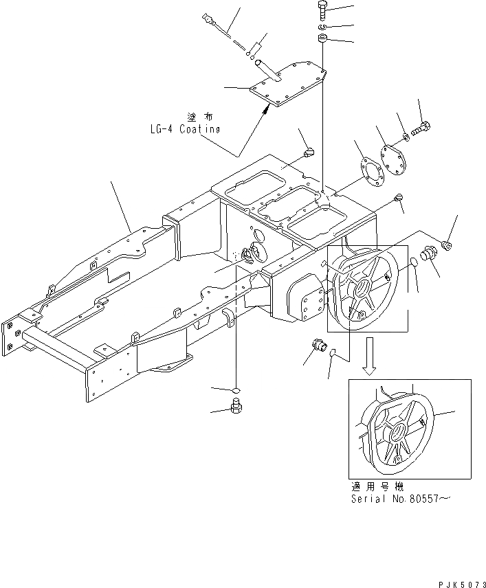 Схема запчастей Komatsu D20A-7-M - БЛОК РУЛЕВ. УПРАВЛЕНИЯ (ДЛЯ ПОВОРОТНОГО ОТВАЛА) (ДЛЯ РЫЧАГИ РУЛЕВ. УПРАВЛЕНИЕ) ОСНОВН. РАМА И КОМПОНЕНТЫ