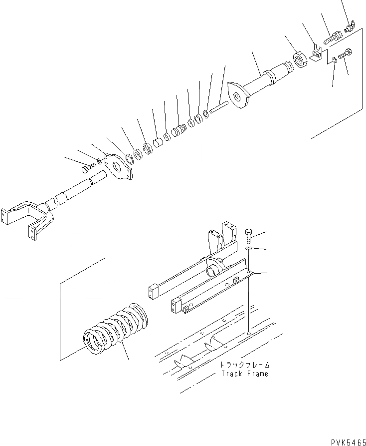 Схема запчастей Komatsu D20A-7-M - ОПОРНЫЙ ЭЛЕМЕНТ ЛЕНИВЦА ХОДОВАЯ