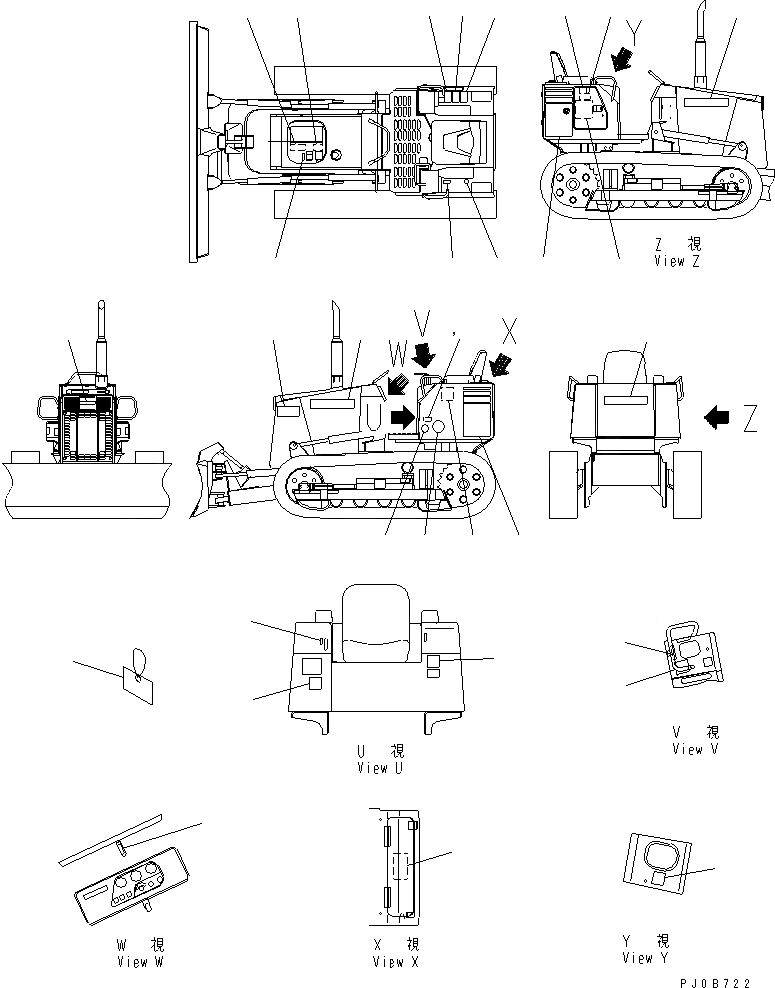 Схема запчастей Komatsu D20A-7-M - МАРКИРОВКА (ЯПОН.)(№8-) МАРКИРОВКА