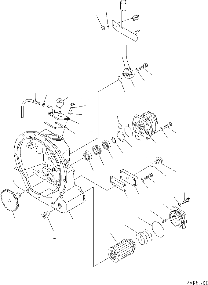 Схема запчастей Komatsu D20A-8 - ОСНОВН. МУФТА КОРПУС СИЛОВАЯ ПЕРЕДАЧА И КОНЕЧНАЯ ПЕРЕДАЧА