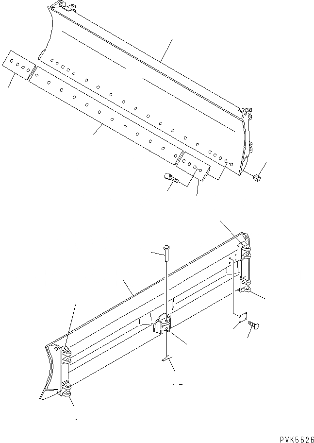 Схема запчастей Komatsu D20A-8 - ОТВАЛ (ДЛЯ ANGLE) РАБОЧЕЕ ОБОРУДОВАНИЕ