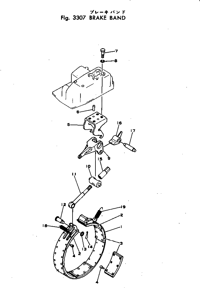 Схема запчастей Komatsu D20P-5A - ТОРМОЗНАЯ ЛЕНТА СИСТЕМАУПРАВЛЕНИЯ ПОВОРОТОМ И КОНЕЧНАЯ ПЕРЕДАЧА
