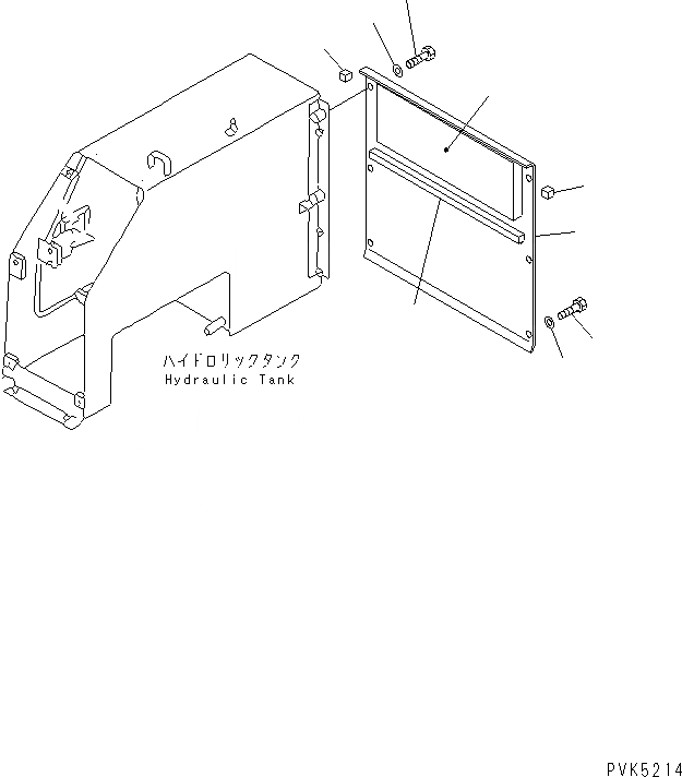 Схема запчастей Komatsu D20P-7A - ЗАДН. КРЫШКА (ДЛЯ КАБИНА ROPS) ЧАСТИ КОРПУСА