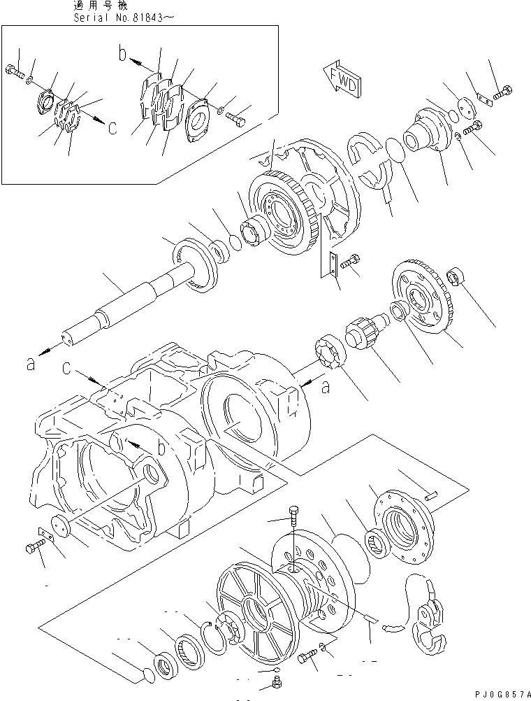 Схема запчастей Komatsu D20P-7A - ТЯГОВ. ЛЕБЕДКА (WIRE БАРАБАН И ПРИВОД) РАБОЧЕЕ ОБОРУДОВАНИЕ