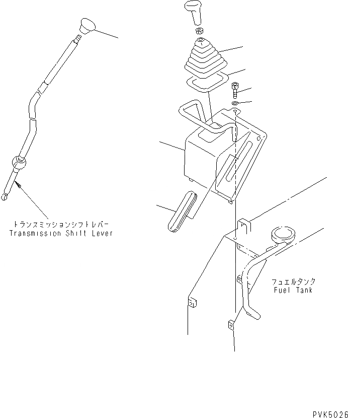 Схема запчастей Komatsu D20P-7A-M - ТОПЛИВН. GUIDE И ТРАНСМИССИЯ KNOB (D) ТОПЛИВН. БАК. AND КОМПОНЕНТЫ