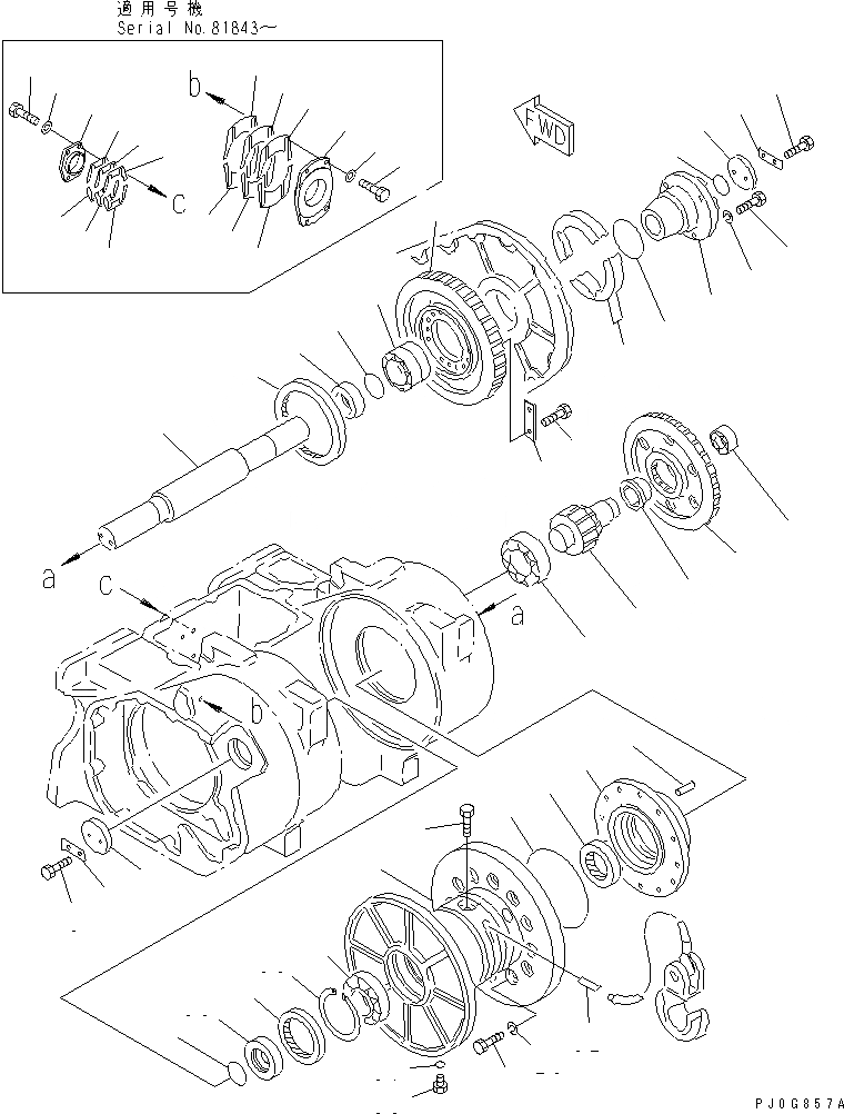 Схема запчастей Komatsu D20P-7A-M - ТЯГОВ. ЛЕБЕДКА (WIRE БАРАБАН И ПРИВОД) РАБОЧЕЕ ОБОРУДОВАНИЕ