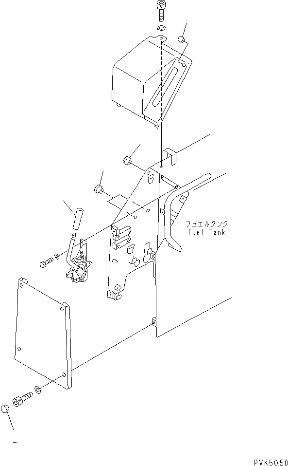Схема запчастей Komatsu D20P-8 - УПРАВЛ-Е ТРАНСМИССИЕЙ KNOB ТОПЛИВН. БАК. AND КОМПОНЕНТЫ