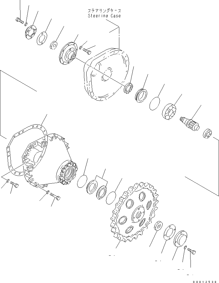 Схема запчастей Komatsu D20P-8 - КОНЕЧНАЯ ПЕРЕДАЧА (ШЕСТЕРНЯ И ЗВЕЗДОЧКА) СИЛОВАЯ ПЕРЕДАЧА И КОНЕЧНАЯ ПЕРЕДАЧА