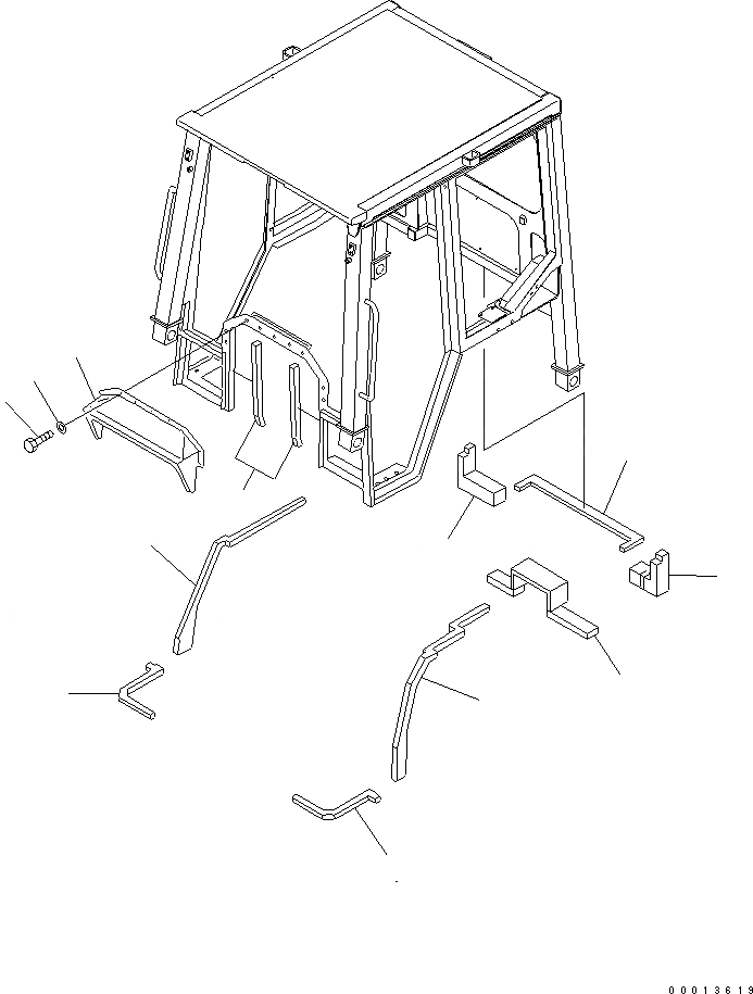Схема запчастей Komatsu D20P-8 - КАБИНА ROPS (КУЗОВ УПЛОТНЕНИЕ) КАБИНА ОПЕРАТОРА И СИСТЕМА УПРАВЛЕНИЯ